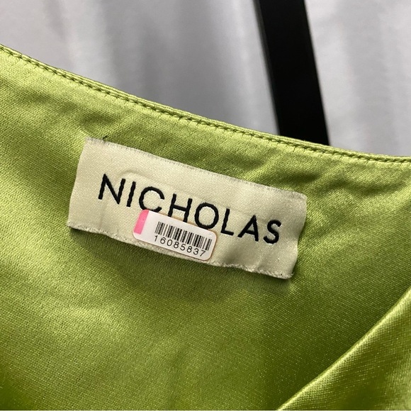 NICHOLAS Duna Gown Maxi Dress in Light Green Cowl Neckline Evening Size US 10 - Picture 4 of 8